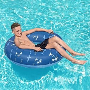 Színes felfújható színes felfújható hinta pálmafákkal és cápákkal, Bestway, Ø119cm, kék 130310538 - Felnőtt úszógumi