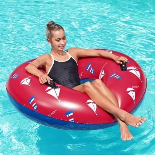 Kolorowa nadmuchiwana obroża z modelem marynarki wojennej, Bestway, Ø119 cm, czerwona 130310539