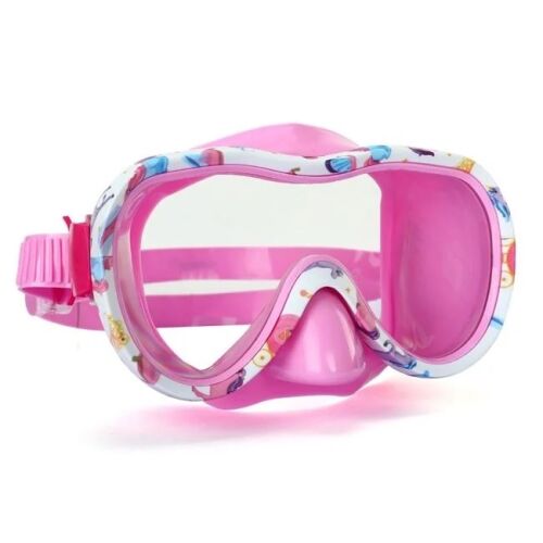 Maska do pływania dla dzieci w wieku 6-12 lat, model Unicorns, 19,5x10x18 cm, różowo-biała 130310551