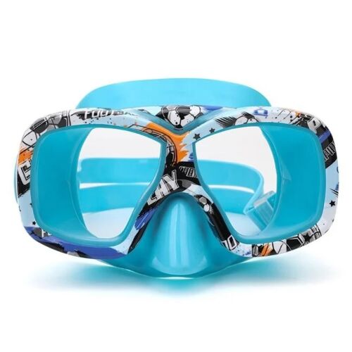 Úszómaszk 6 és 12 év közötti gyerekeknek, futball modell, világoskék színben 130310582