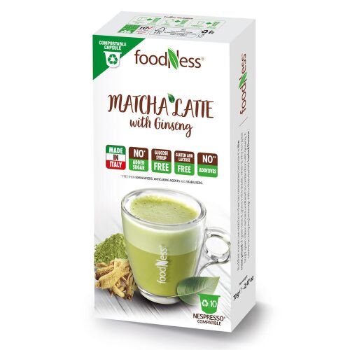 Foodness Matcha Latte Ginzenggel Nespresso Kompatibilis Kapszulák, 10 darab