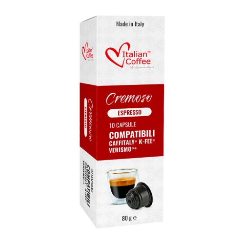 Italian Coffee Cremoso Espresso Kapszulák, 10 darabos, Caffitaly kompatibilis