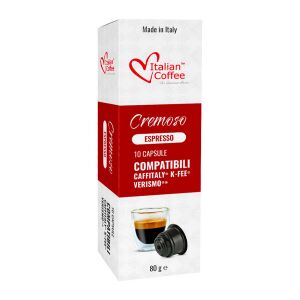 Italian Coffee Cremoso Espresso Kapsule, 10 kusov, kompatibilné s Caffitaly - Potraviny & Nápoje