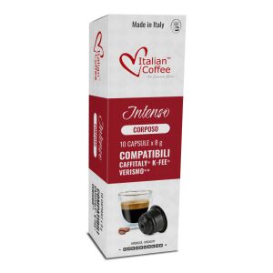 Kávové kapsuly Italian Coffee Intenso Corposo, 10 kusov, kompatibilné s kávovarmi Cafissimo a Caffitaly - Potraviny & Nápoje
