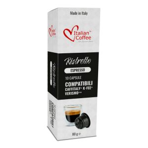 Kávové kapsuly Ristretto Espresso, 10 kompatibilných kapsúl pre kávovary Caffitaly, K-Fee a Verismo - Potraviny & Nápoje
