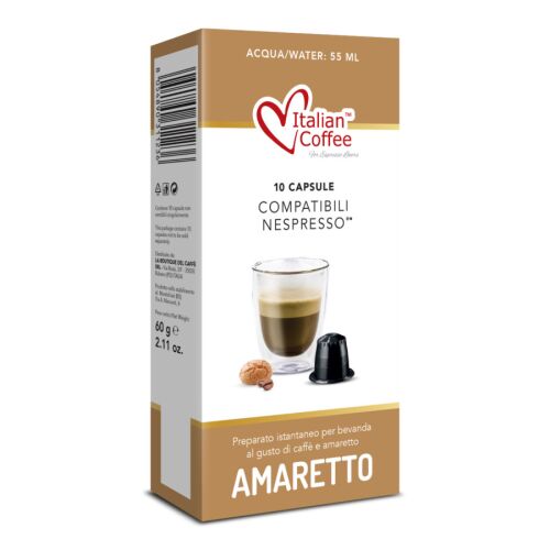 Italian Coffee Amaretto Nespresso Kompatible Kapseln, 10 Stück