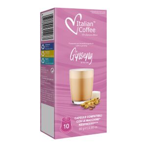 Italian Coffee Ginseng Dolce Nespresso kompatible Kapseln, 10 Stück - Kaffee-Kissen & Kaffee-Kapsel