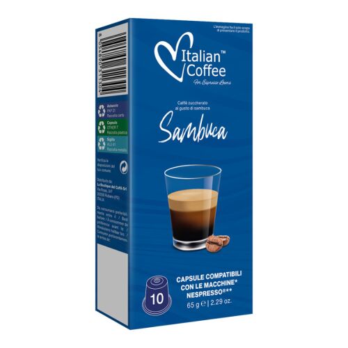 Italian Coffee Sambuca Nespresso Kompatible Kaffeekapseln, 10 Stück