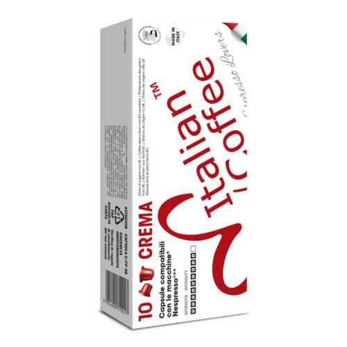 Nespresso kompatibilis Italian Coffee Crema Cremoso kávékapszula, 10 darab