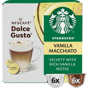 Starbucks Madagascar Vanilla Latte Macchiato Nescafe Dolce Gusto kapszulák - Kávépárna & Kávékapszula