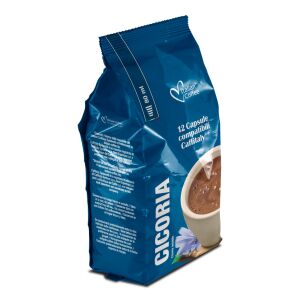 Cikoria Italian Coffee, 12 Caffitaly Kompatible Zichorien-Kaffeekapseln - Kaffee-Kissen & Kaffee-Kapsel