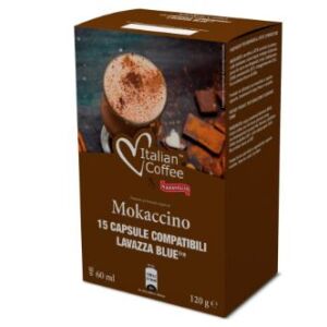 Italian Coffee Mokaccino Lavazza Blue kompatible Kapseln, 15 Stück - Kaffee-Kissen & Kaffee-Kapsel