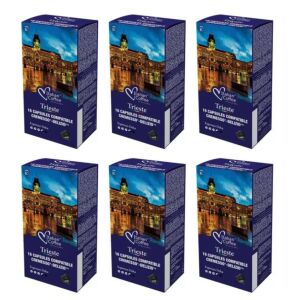 6 doboz Italian Coffee Trieste koffeinmentes kapszula, Cremesso és Delizio kompatibilis, 16 kapszula dobozonként - Kávépárna & Kávékapszula