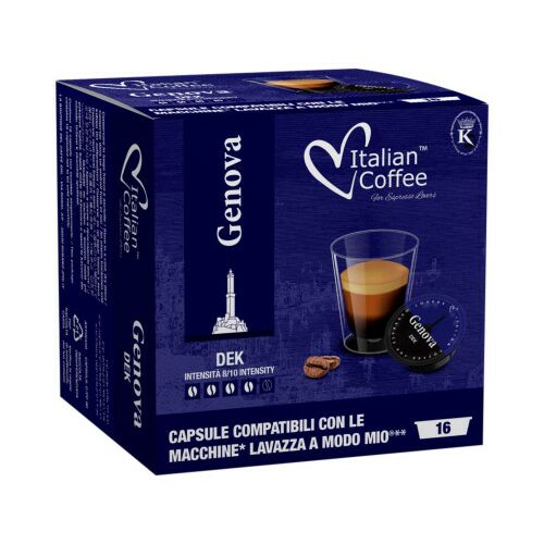 Lavazza A Modo Mio Genova entkoffeinierte Kaffeekapseln, 16 Stück