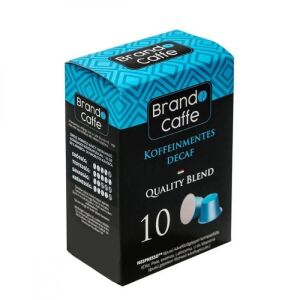 Brando Caffe Koffeinmentes Nespresso Kompatibilis Kávékapszula, 10 darabos doboz - Kávépárna & Kávékapszula