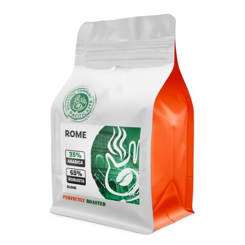 Pacificaffe Rome pörkölt szemes kávé, 250g-os kiszerelés, 35% Arabica 65% Robusta keverék - Szemes kávé