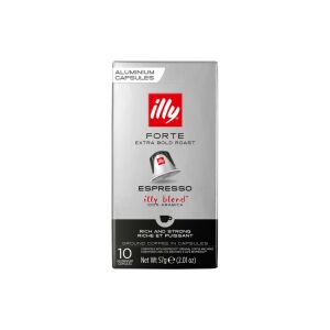 Illy Espresso Forte Nespresso kompatibilis kávékapszula, 10 darab, extra erős pörkölés - Kávépárna & Kávékapszula