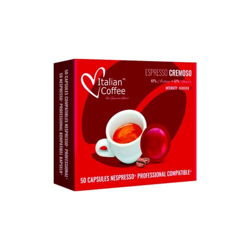 Italian Coffee Espresso Cremoso Nespresso Professional kompatibilis kapszula, 50 darab