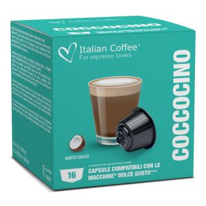 Coccocino kókuszos mochaccino Dolce Gusto kompatibilis kapszulák, 16 darabos doboz - Kávépárna & Kávékapszula