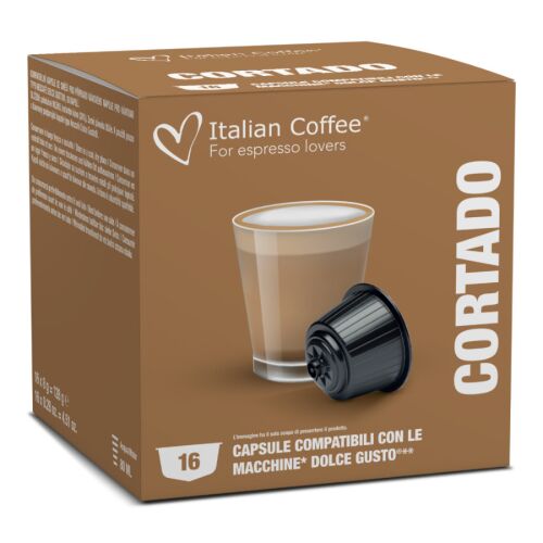 Cortado Italian Coffee Dolce Gusto kompatibilis kapszulák, 16 darabos doboz