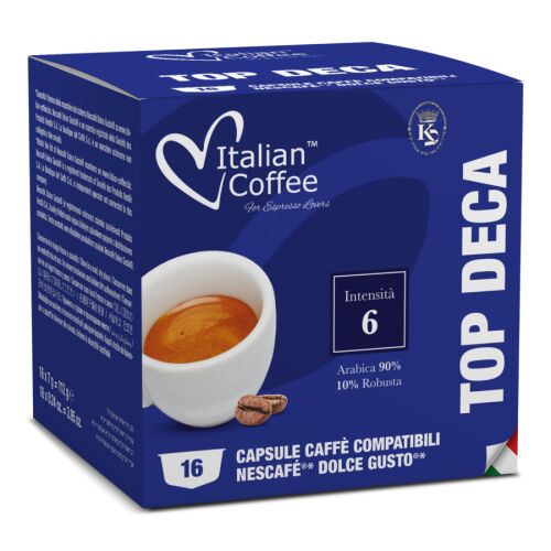 Top Deca Italian Coffee Koffeinmentes Dolce Gusto Kompatibilis Kapszula, 16 darab - Kávékapszula