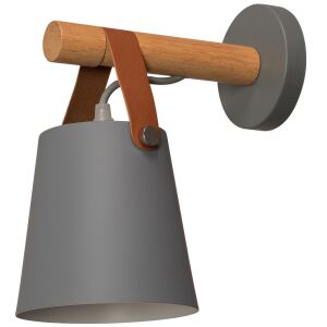 Lampă de perete din metal cu dungi gri APP468-1W GREY 136087716 - Aplice perete