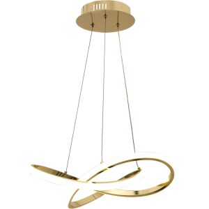 Goldene LED-Ring-Deckenleuchte mit Fernbedienung, APP390-CP, modernes Design - Deckenleuchten