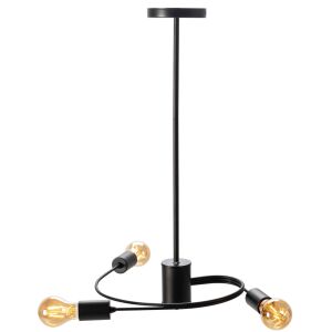 APP740-3CP 3-ramenná čierna stropná lampa, moderný dizajn, minimalistický štýl, kovová konštrukcia, antistatický smaltový náter, odolná voči poškriabaniu, odolná, dekoratívny prvok, obývacia izba, spálňa, kuchyňa, izba - Lampy&osvetlenie