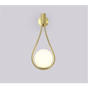 Lampa Ścienna Kinkiet Szklana Kula APP603-1W Złota 136090833 - Lampy i oświetlenie