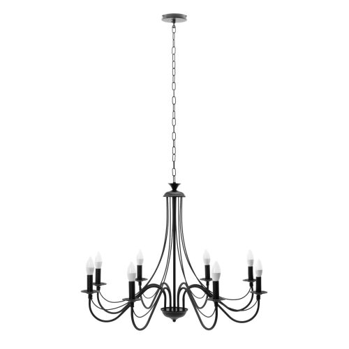 Mennyezeti lámpa APP648-8CP rustikaler schwarzer Kronleuchter