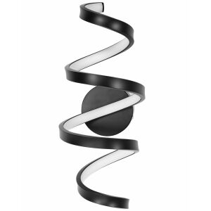 Lampa ścienna spiralna SPRING LED czarna, nowoczesne oświetlenie - Lampa ścienna