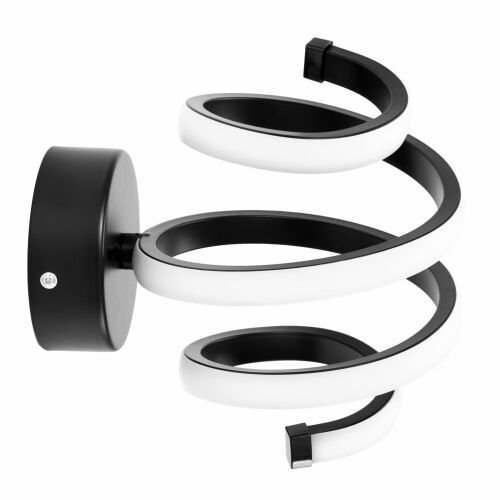 Lampa ścienna LED APP1046-W Czarna, nowoczesny spiralny design