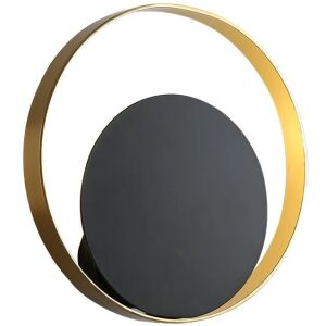 Nowoczesna lampa ścienna Fali lámpa APP992-W z czarną tarczą i złotym pierścieniem - Lampa ścienna