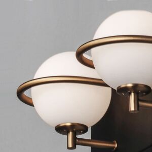 Zbliżenie lampy ściennej APP1221-2W Czarna, nowoczesny detal oświetlenia łazienki - Lampa ścienna