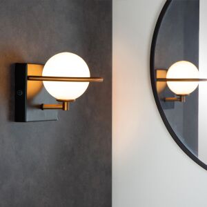 LAMPA ŚCIENNA KINKIET APP1300-1W Czarno Złota 136085177 - Lampa ścienna