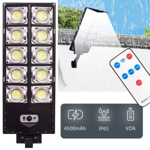 Napelemes LED соларна улична лампа RSL017 с дистанционно управление и IP65 рейтинг - Слънчев фенер