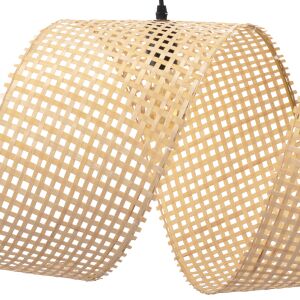 Detailný záber na BOHO APP1644-1CP závesné svetlo z pleteného bambusu, ktorý ukazuje zložité detaily pleteného vzoru. - Lampy&osvetlenie