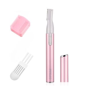 Trimmer electric pentru sprancene, epilator pentru buza superioara, carcasa din aluminiu, indepartare pentru fata, barbie, buze, buze, corp, brate, picioare, alimentat cu baterii, usor de uti 130315790 - Aparate de tuns corporale