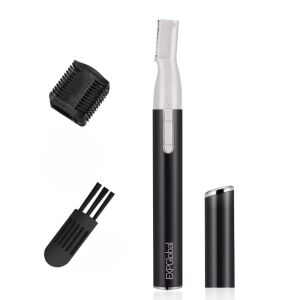 Trimmer electric pentru sprancene, epilator pentru buza superioara, carcasa din aluminiu, indepartare pentru fata, barbie, buze, buze, corp, brate, picioare, alimentat cu baterii, usor de uti 130315795 - Aparate de tuns corporale