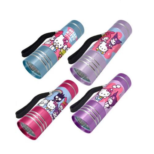 Hello Kitty LED Taschenlampe, 4er Pack, verschiedene Farben, 9 cm