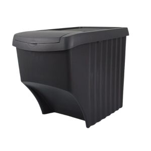 Excellent Houseware 20L fekete polipropilén hulladékgyűjtő, 40x30x33 cm - Hulladéktároló
