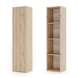 LONI 160x40 cm raft din stejar artisan cu ușă închisă - Biblioteci și rafturi