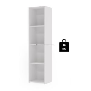 Bibliotecă albă LONI cu 4 rafturi, 160x40 cm - Biblioteci și rafturi