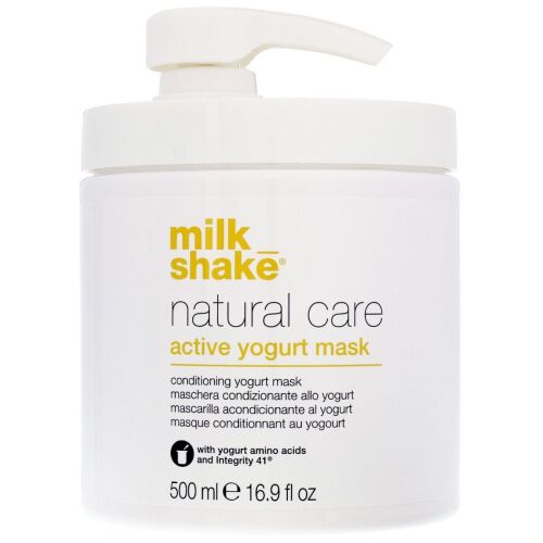 Milk Shake-Natural Active Yogurt, Feuchtigkeitsmaske auf Joghurtbasis für natürliches oder gefärbtes Haar, 500 ml 136121508