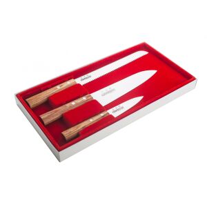 Masahiro Sankei 3 darabos késkészlet díszdobozban, kenyérvágó kést, szakácskést és hámozókést tartalmaz. - Kés