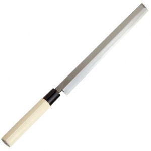 Masahiro Bessen Takohiki 24 cm-es sushi kés, egyoldalas acél penge, fa nyél - Kés