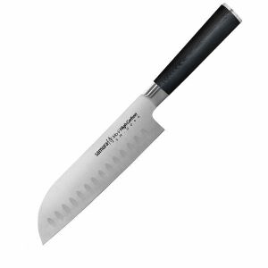 Samura MO-V üreges csiszolású 180 mm-es Santoku kés - AUS-8, G10 markolat 130335150 - Kés