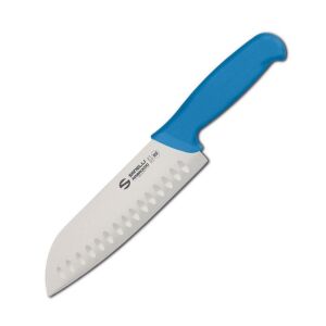 Sanelli Ambrogio Supra Santoku kés granton pengével, 18 cm penge, kék nyél - Kés