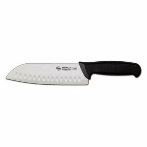Ambrogio Sanelli Supra Santoku kés, 20 cm-es granton pengével, fekete nyél - Kés
