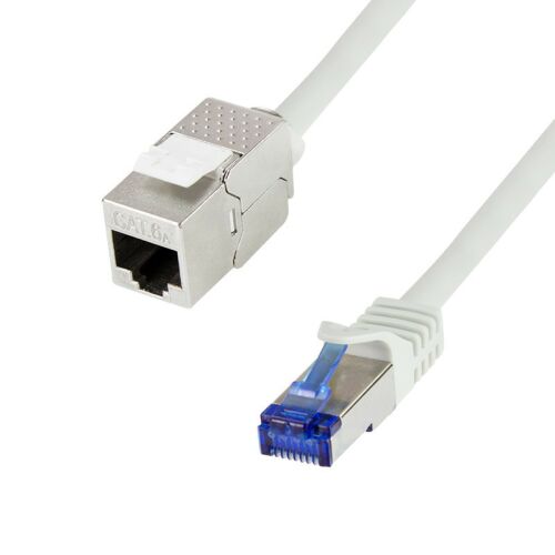 Patchcord S/FTP LOGILINK Cat6a, przedłużacz, LSZH, miedź, 15 m, szary, AWG26, podwójnie ekranowany 130342162